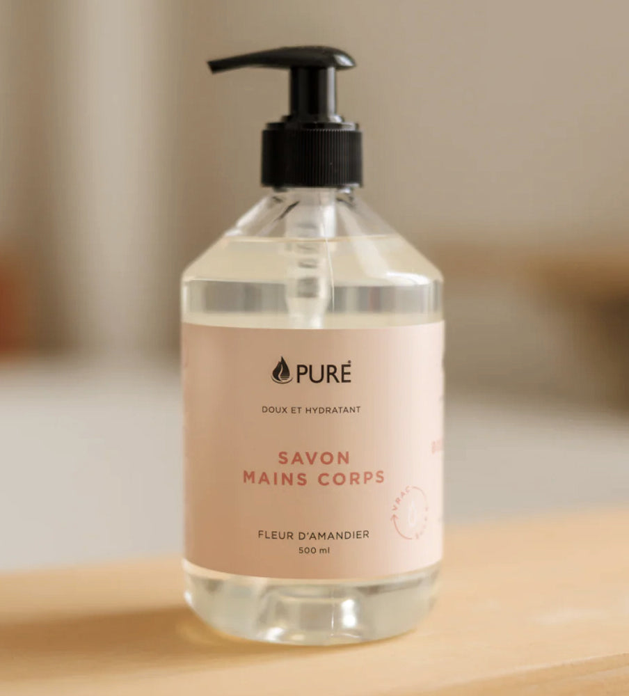 Savon Mains et Corps - Fleur d'amandier - Pure - 500ml